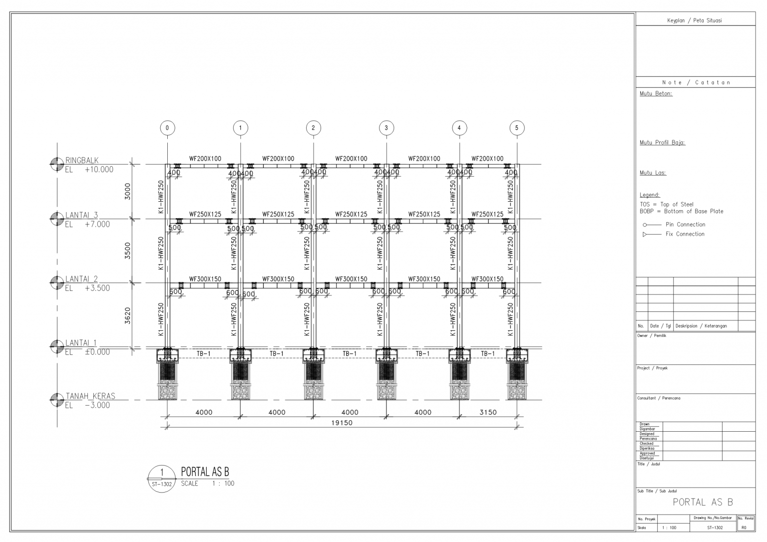 Contoh Gambar Struktur Bangunan Baja 3 Lantai - Blog Nobel